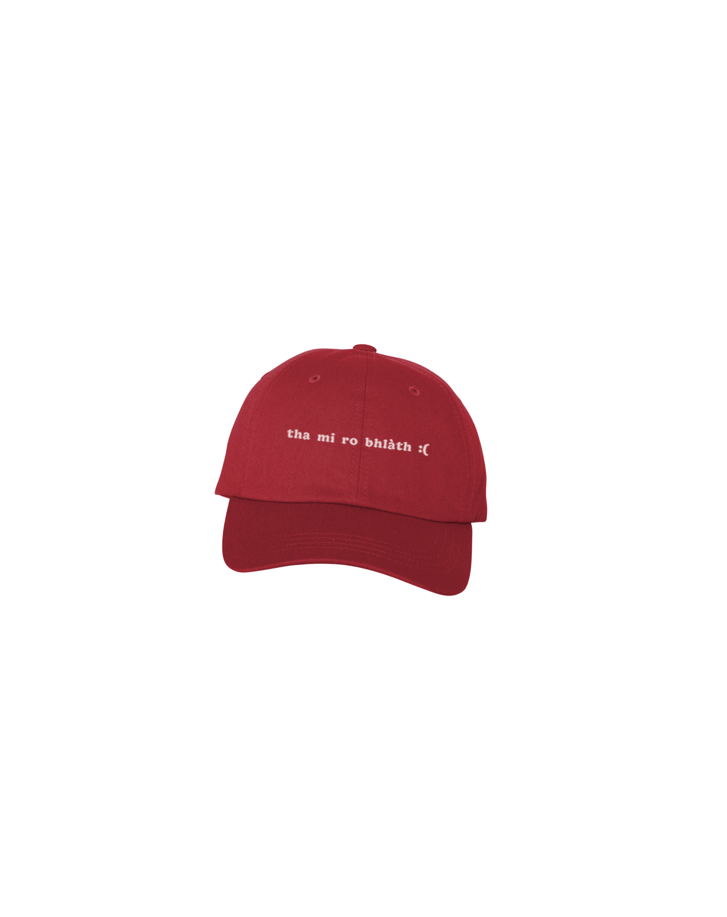 Am Too Hot :( - Scottish Gàidhlig Kids Cap - Pinc air Dearg