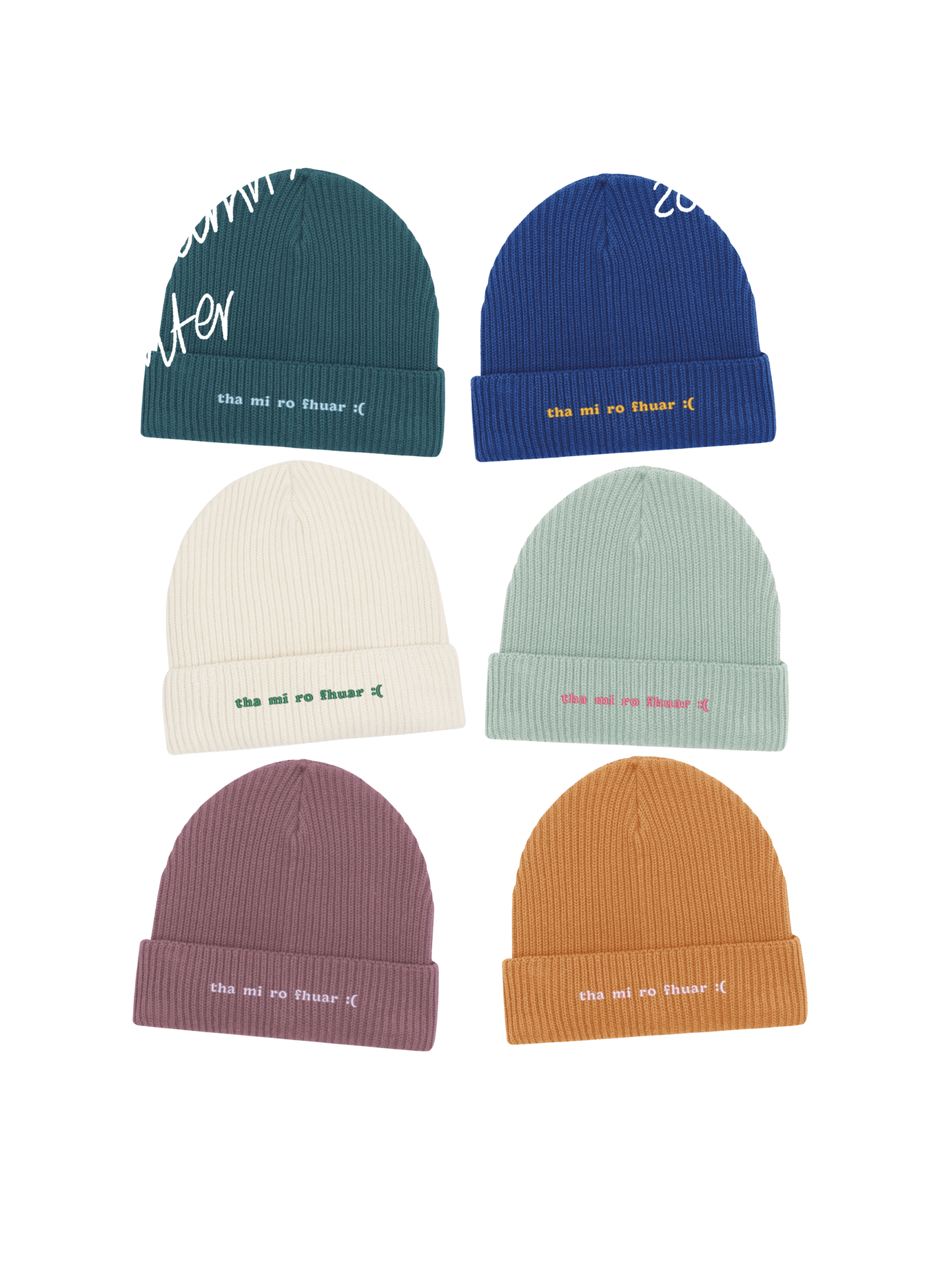 Am Too Cold :( - Scottish Gàidhlig Beanie - Plumbais