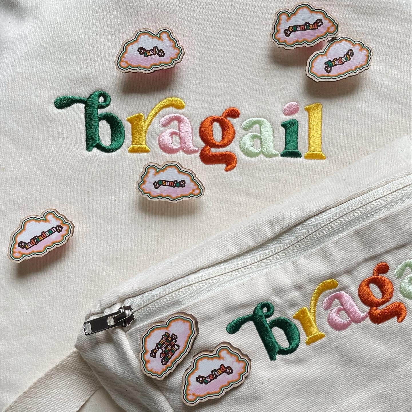 ✨bragail✨ fundraising pronoun cloud badges (limited stock!!)
