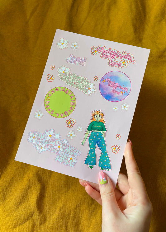 ✨ choirstaidhiona.jpeg sticker sheets ✨ // PREORDER