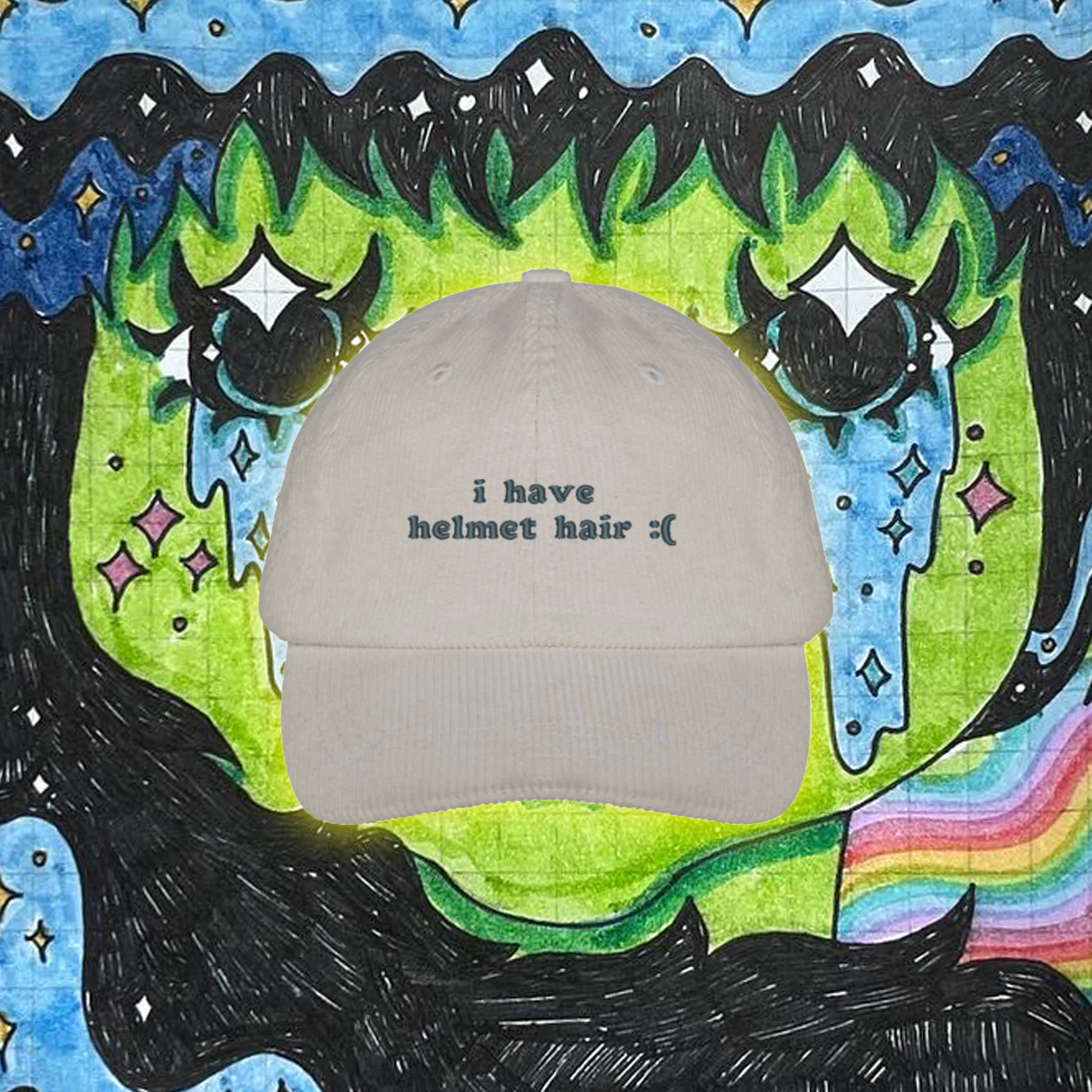 "Helmet Hair" Cap
