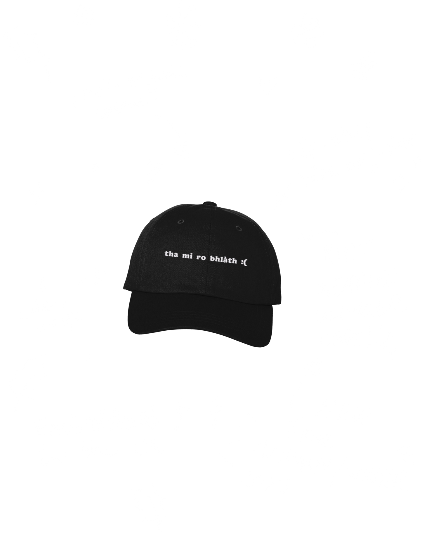 Am Too Hot :( - Scottish Gàidhlig Kids Cap - Geal air Dubh