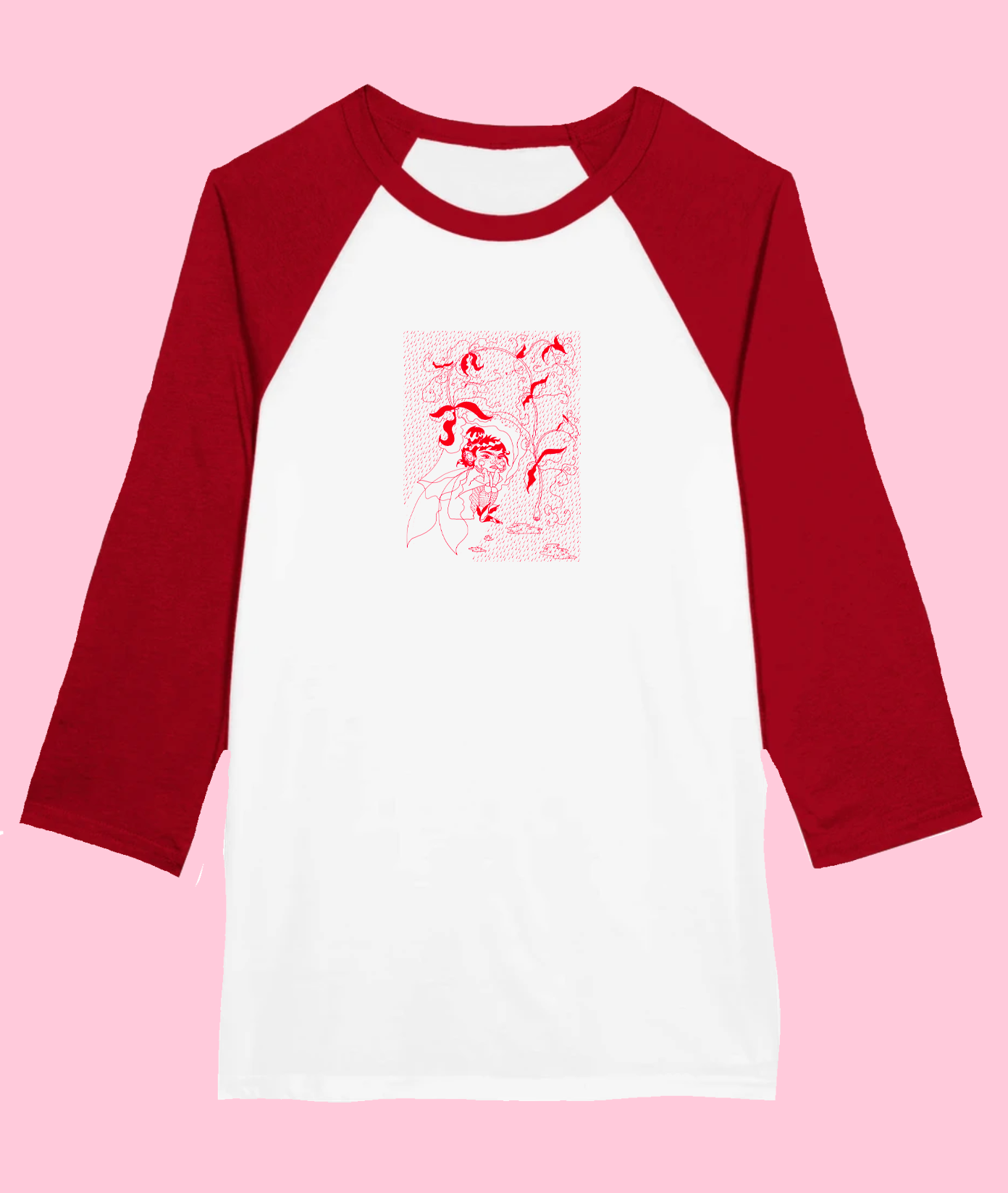 Moody Fairy Unisex Raglan T-Shirt